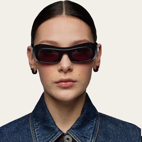 Salvatore Ferragamo Glossy Black Sunglasses - Picture 2 of 8